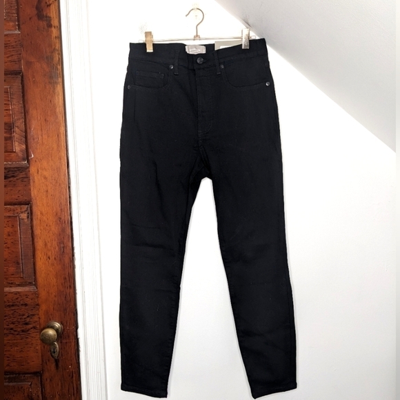 EVERLANE The Authentic High Rise Skinny Jean in Black NEW 30 Ankle - Picture 1 of 7